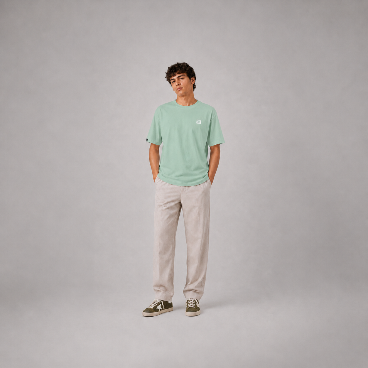 Camiseta hombre fit regular ORIGIN - Verde
