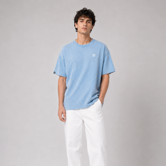 Camiseta hombre fit regular - Celeste  ORIGIN