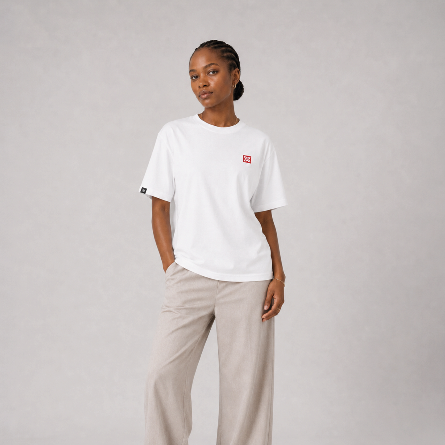 Camiseta mujer fit regular ORIGIN - Blanco