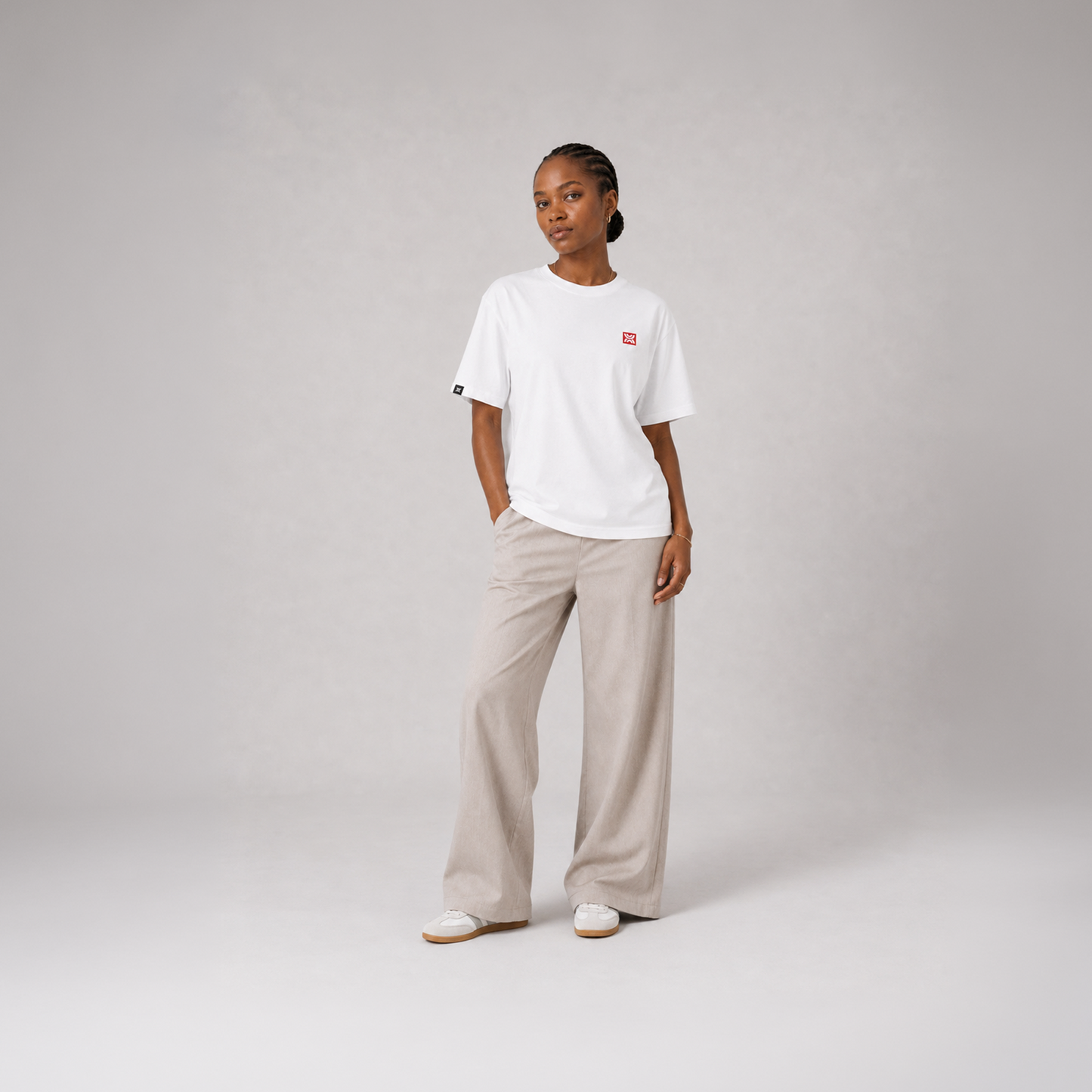 Camiseta mujer fit regular ORIGIN - Blanco